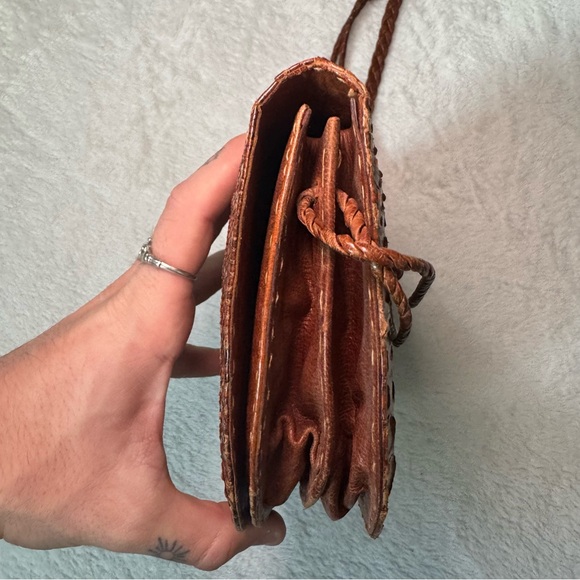 Vintage 70s Python Snakeskin Leather Shoulder Bag OR Clutch Bag - Picture 9 of 16